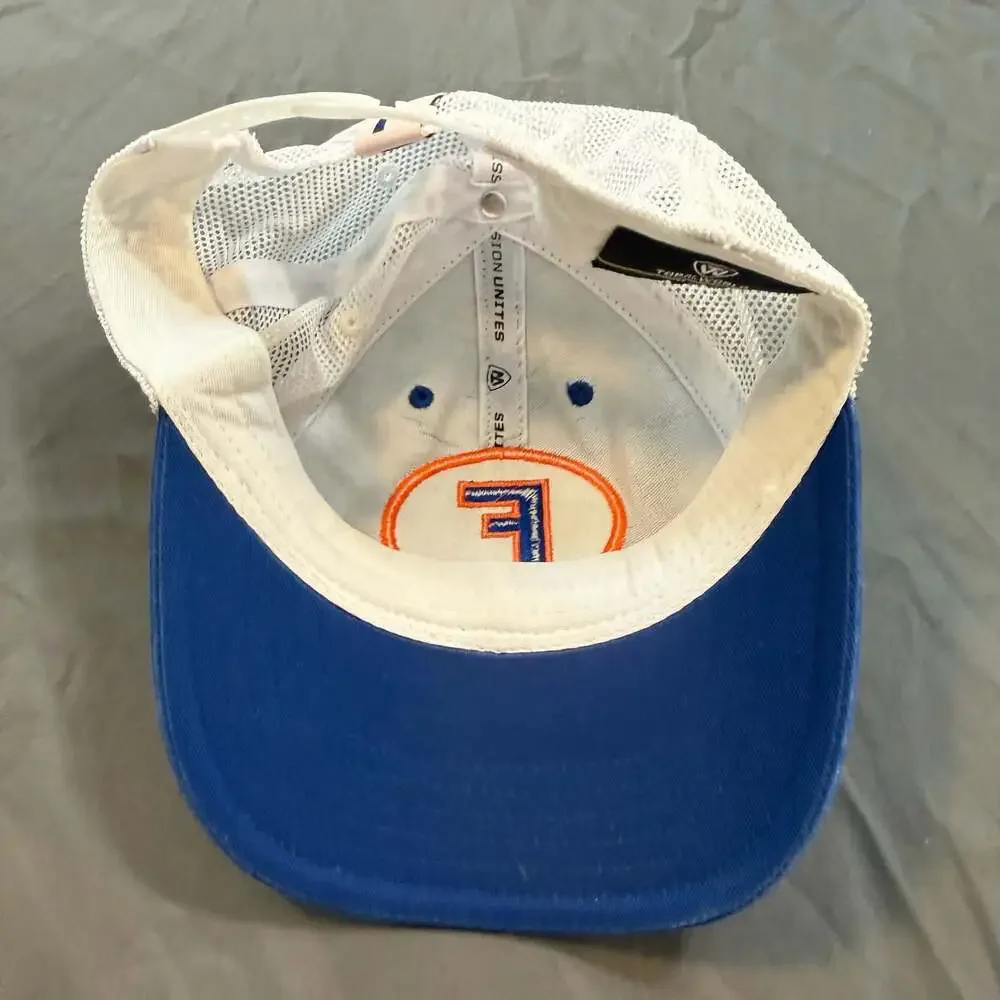 Florida Gators Hat Youth Top of the World Block F Trucker Mesh Blue NCAA